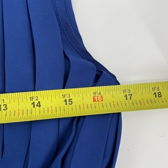 Balenciaga Silk Pink & Blue Color Block Pleated Dress Size FR38 = US 8 - Picture 8 of 10